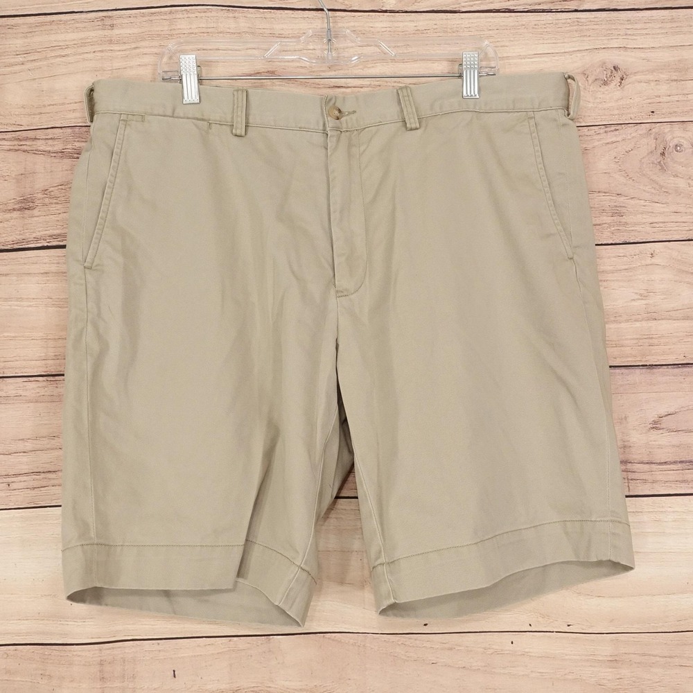 Polo Ralph Lauren Shorts Mens 38 Beige Chino Cotton Classic Fit 9 Inseam Casual